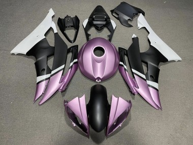 08-16 Noir Mat & Violet Clair Yamaha R6 Carénage Moto