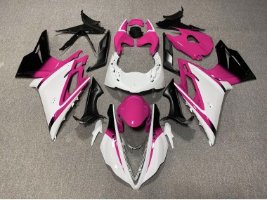 13-16 Blanc Brillant & Rose Triumph Daytona 675 Carénage Moto